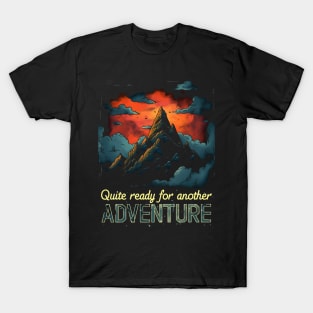 Quite Ready for Another Adventure - Lonely Mountain at Sunset - Fantasy T-Shirt